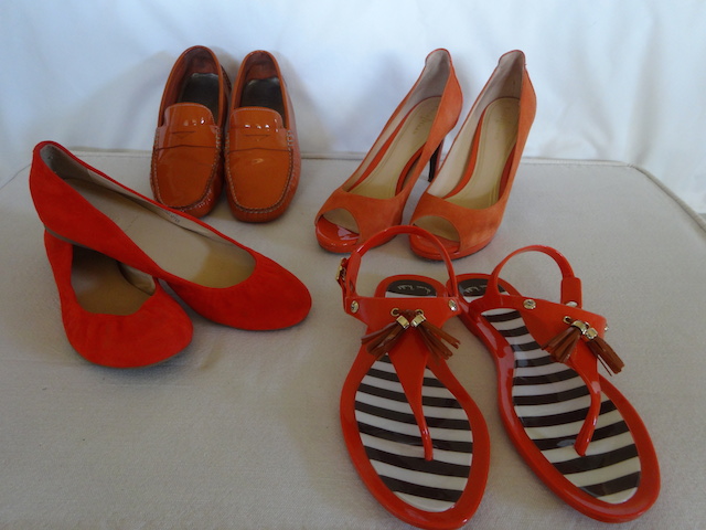 Orange shoes