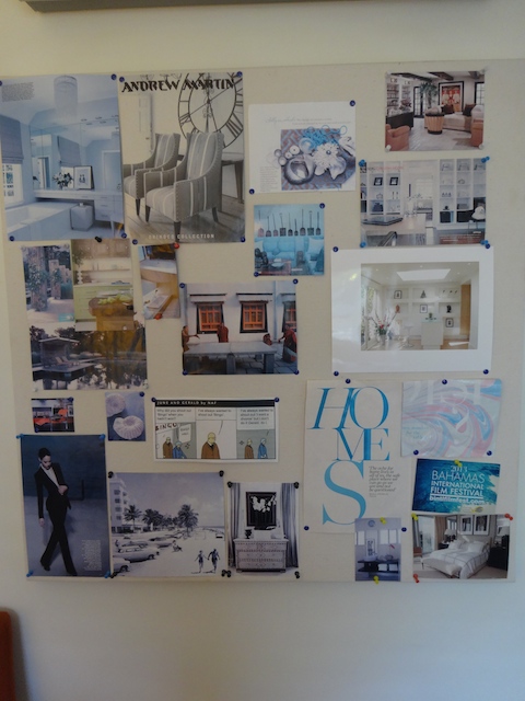 Another office board - note the Giorgio Armani suit in the bottom left hand corner !