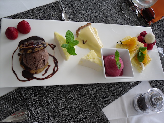 The Cove's special desert selection - a birthday treat 