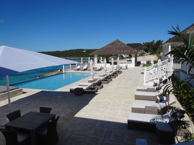 Looking out at the pool