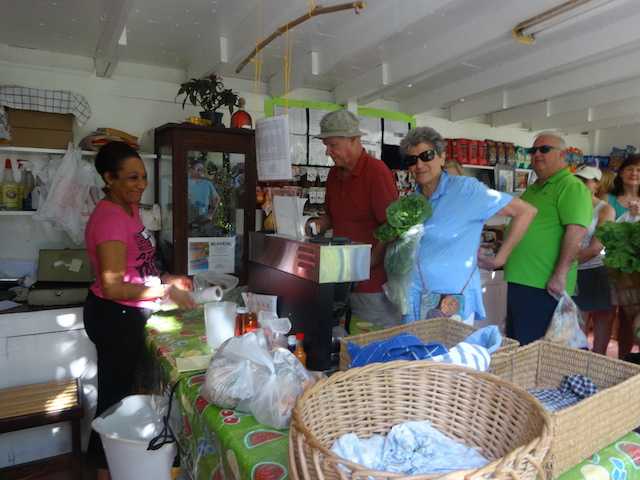 Early morning queue at Eleuthera Island Farm for fresh bread ....