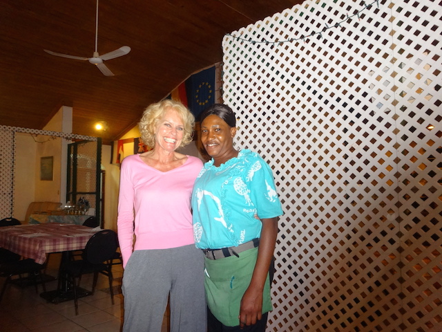 Me with Shelley - one of the the waitresses at Sunset