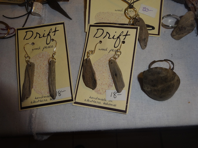 Driftwood earrings and ring.