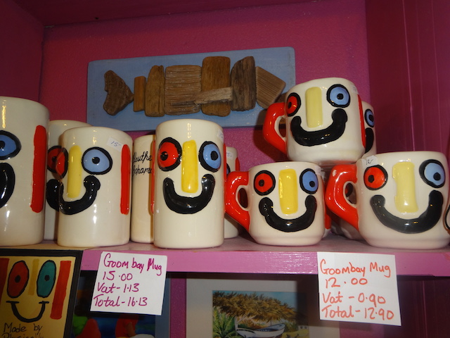 Goombay Smash mugs made in Nassau by the disabled.....