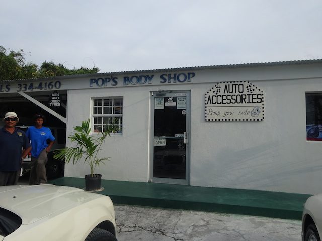 Pops Body Shop in Tarpum Bay