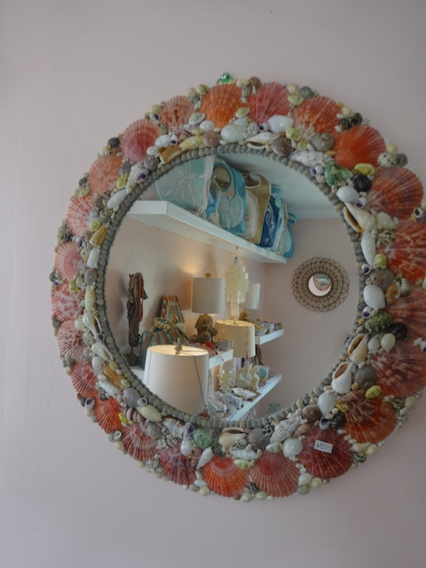 There is a great selection of these shell encrusted mirrors