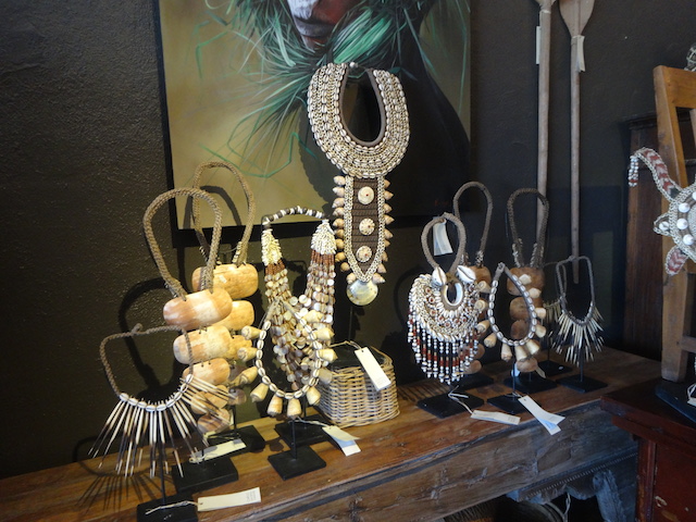 Great selection of exotic display necklaces at Cargo - one of my top tips for home furnishings in Fort Lauderdale....
