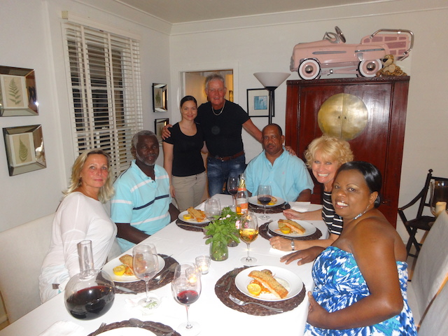 From left to right - Amanda Rodrigues, paul Simmons, chef Stephanie Mariscal, my lovely husband Bob, Ricardo Knowles, me- Kathy Colman, and Judy Simmons