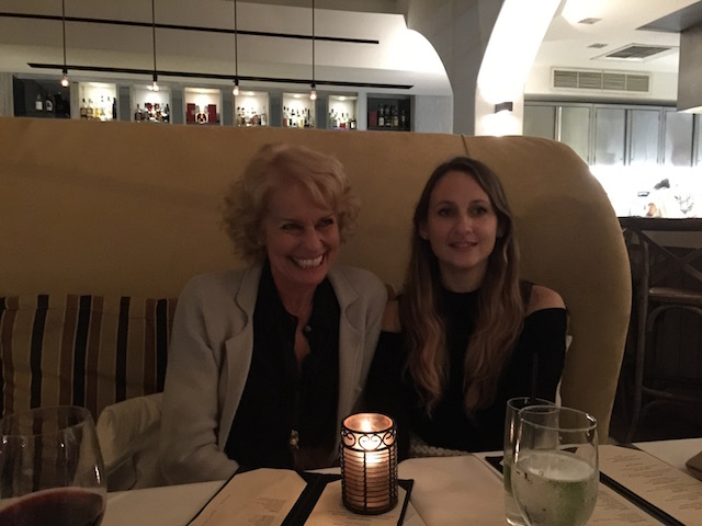 Jessie and I waiting for food in Valentino Cucina Fort Lauderdale