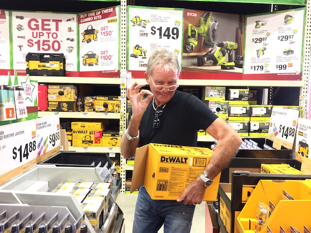 Happiness is Home Depot and a new drill set for Bob !