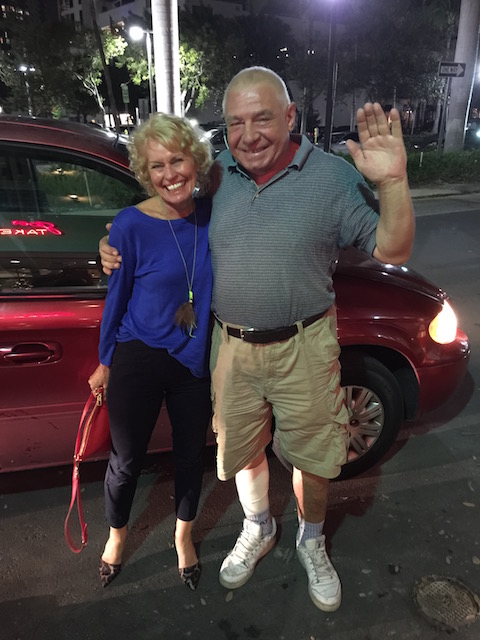 Me with my very first Uber taxi driver - Alexander - just look at the size of those hands !!!