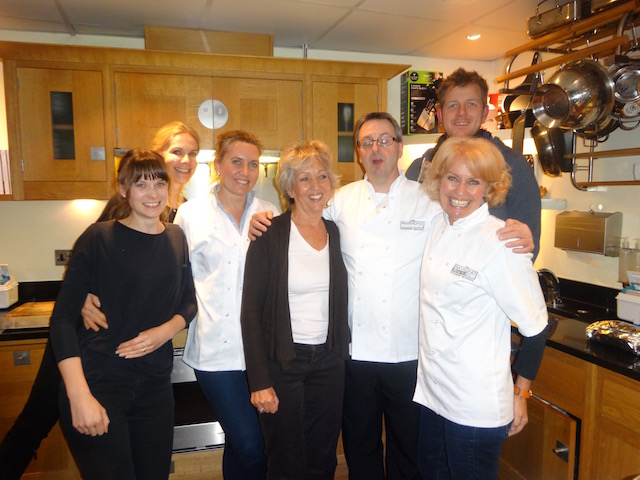 best friend Jane Bower at the cooking school of Raymond Blanc in Oxford