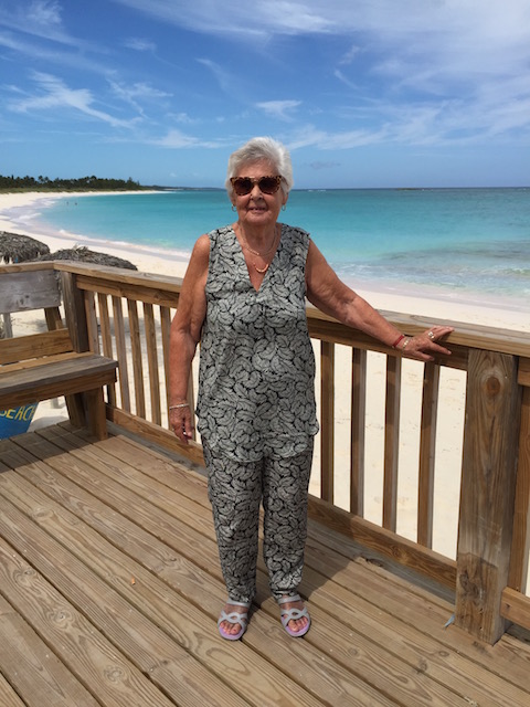 My lovely Mum - gratitude that the outfit I picked up for her in the US fits a treat and gratitude that she still enjoys a good lunch at Tippy's. Plus the view !!!!