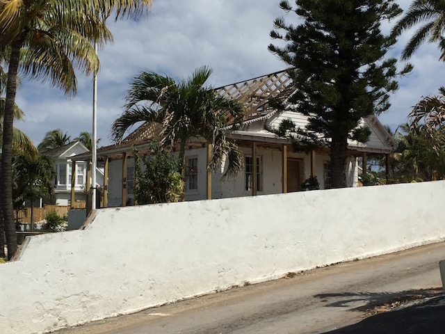 Cornerwall House with all the fences down.