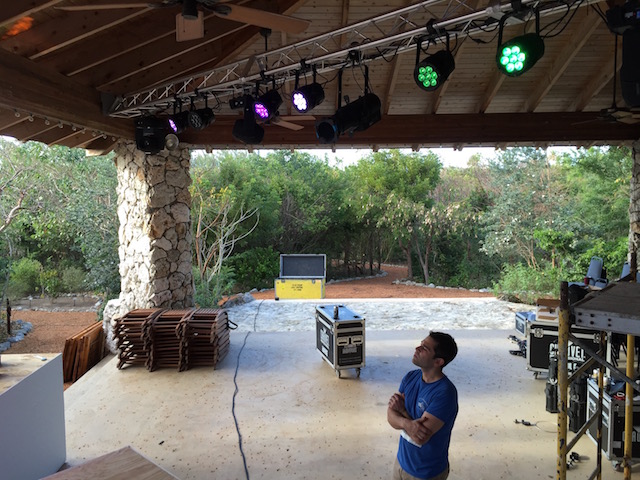 Leon Levy Preserve Pavilion being lit for the occasion