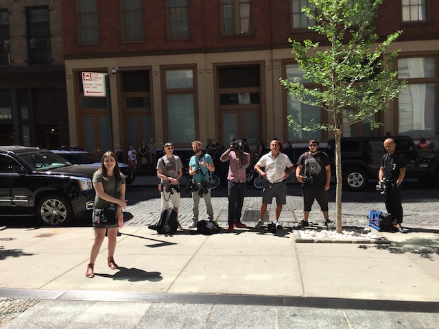 Paparazzi outside the hotel - not waiting for us !