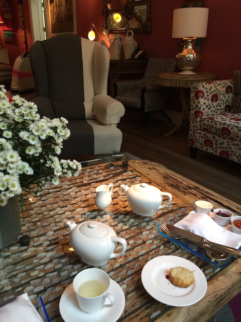 More mint tea and scones in the beautiful drawing room at the CSHotel 