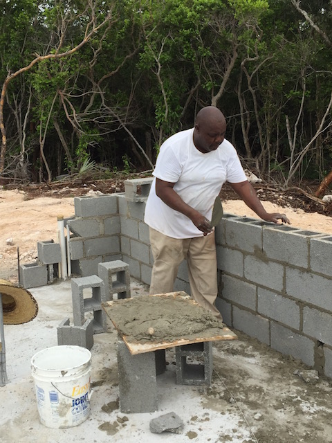 Getting the walls up at Turtle Bay