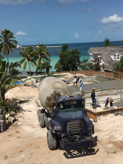 Pouring the slab for the Modern House 