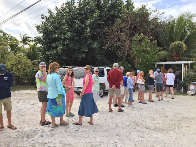 The early morning queue for fresh bread .....