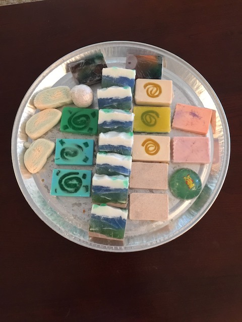 A great selection of soaps made by Menishca Barr