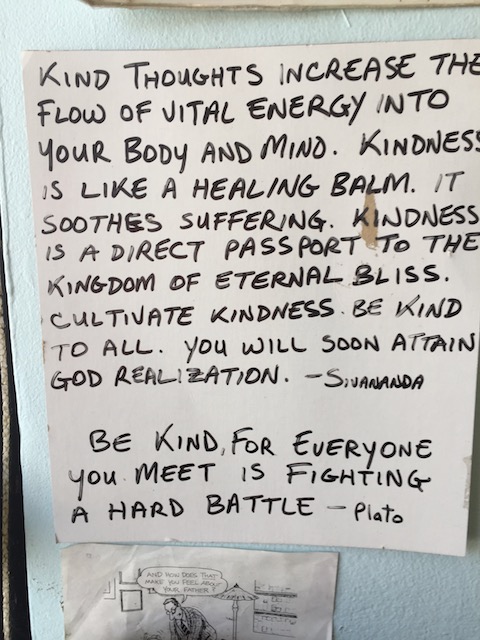 Jesse Roger's clinic is covered in messages like this - I love them......