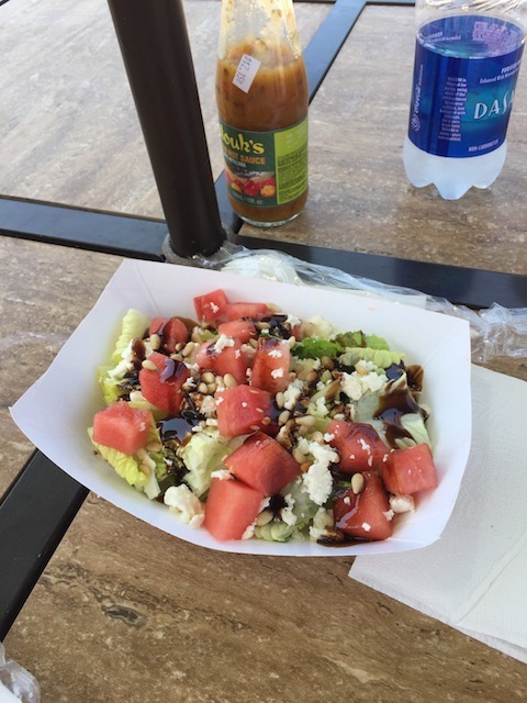 Absolutely delicious salad at the Surf Shack.....