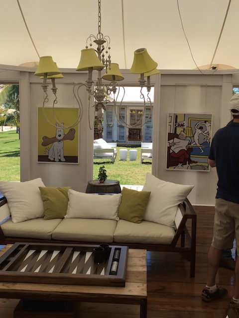 Sofas in the drinking tent.....