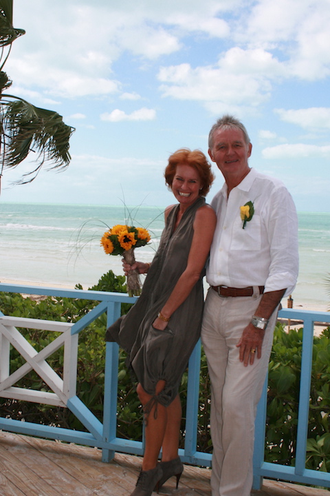 Fabulous sunflowers when we renewed our wedding vows in December 2009