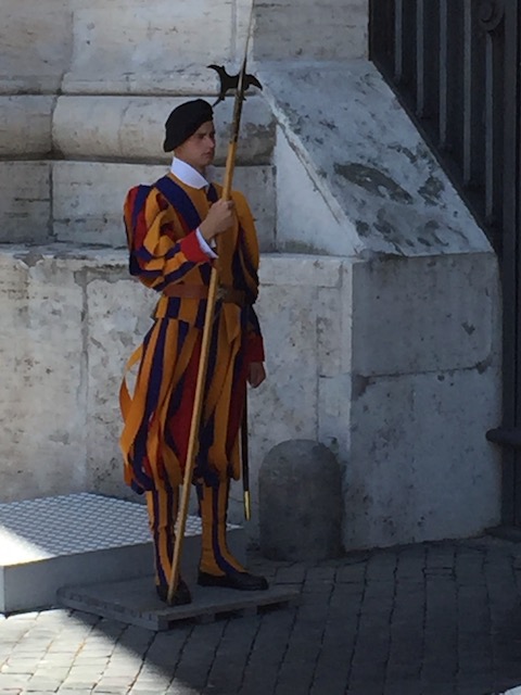 Just had to find a place to put this picture of the Swiss Papal Guard at the Vatican