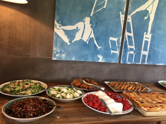 A small selection of the buffet lunch at Rocca delle Tre Contrade where we are staying.