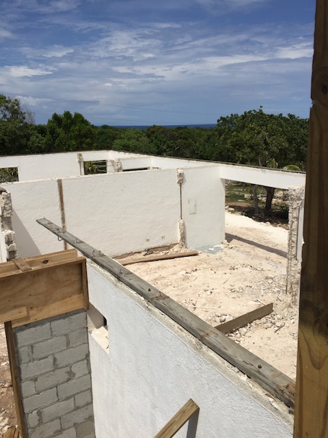 Roofs off the single story - these will be the one bedroom apartments