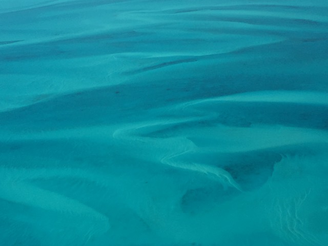 Amazing view of the water in the Exuma Sound....