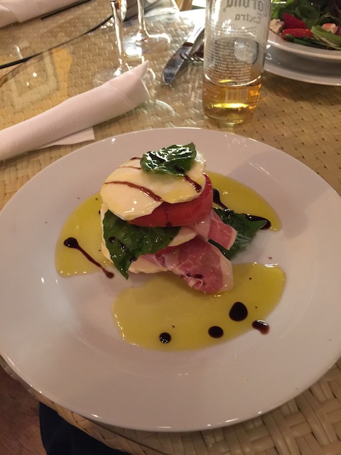 Caprese salad with prosciutto - this a half portion !