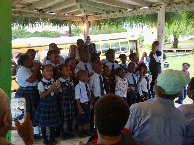 The children from James Cistern Primary School gave a charming and funny recitation that they had learned by heart about the joys of books and reading - absolutely stole the show !