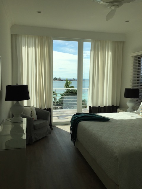 One of the bedrooms at The Modern House, Harbourside 