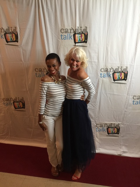 On the red carpet ! This lovely young presenter and I were wearing exactly the same top ! Great taste at H & M !