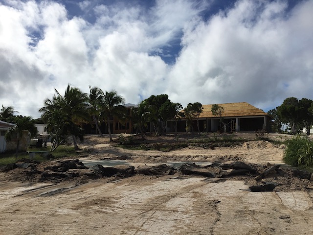 Grading the previous tennis court for the new swimming pool at Cigatoo.....