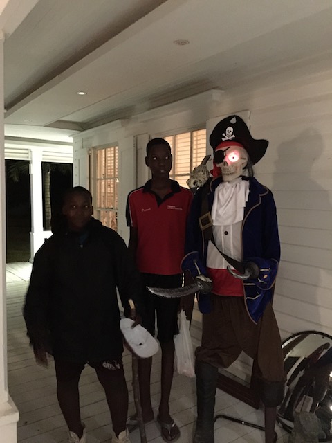 In the middle of the shot is Clifford - one of the pupils from the Exceptional Learners Centre - look how tall he is now - nearly as tall as the darned pirate !