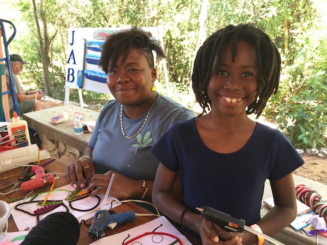 At the craft table being run by Leon Levy Preserve employee Alvanna ....