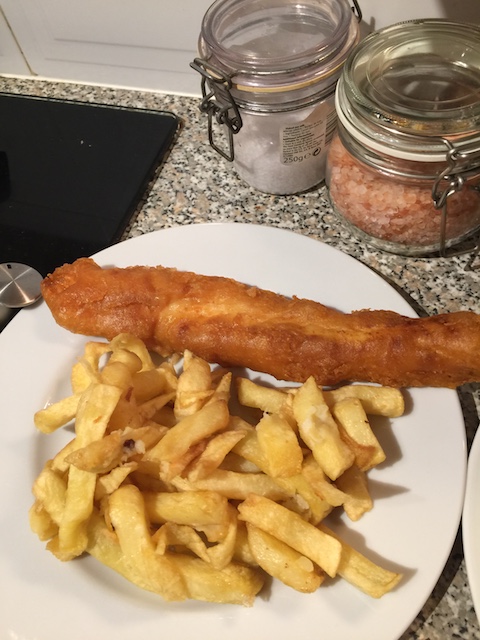 Just had to be eaten ! Fish and chips - sorry Bob xx