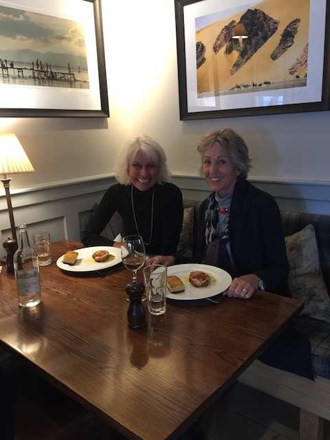 Enjoying a very long lunch with my dear friend Jane....