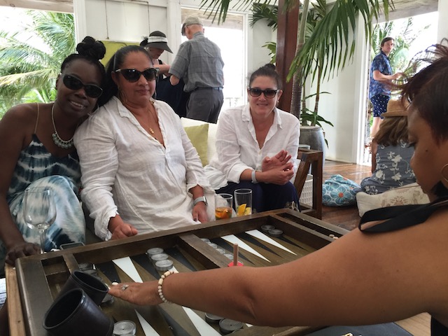 Lovely to see Angelika and Sandy across the table playing backgammon at The Other Side