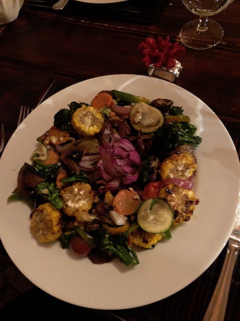Absolutely delicious roasted vegetables at BFF