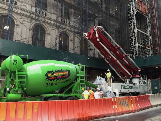 This is what Bob wants pictures of from New York - cement mixer and cement pump - I ask you !