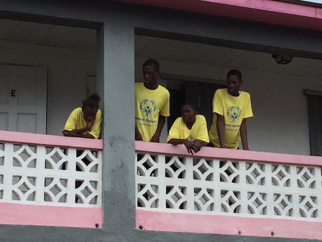 Grandstand view for the Eleuthera team.