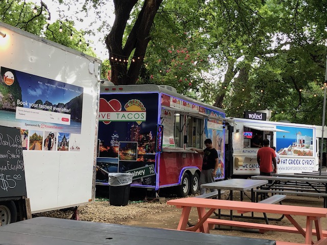 Oh my - the selection of food trucks all along the street was amazing.....