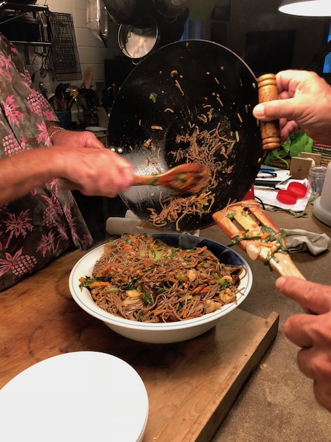 Scrumptious yakisoba with shrimp ......