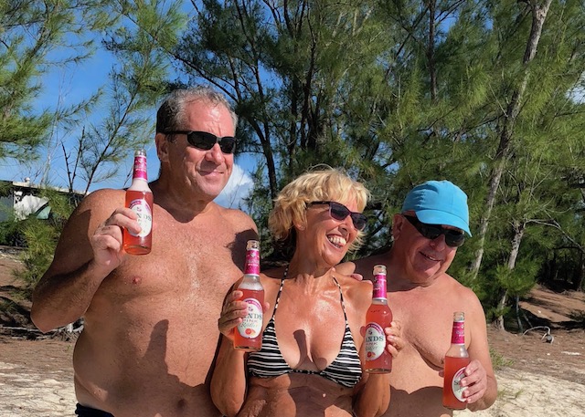 We met Dan and Larry at the beach on Saturday and they bought Radlers to celebrate the time we had with Jane here....