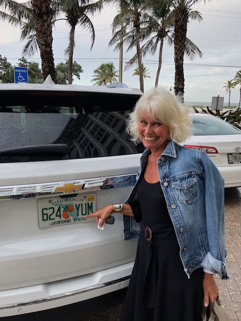 Now how apt is that number plate - our rental car - YUM !!!!